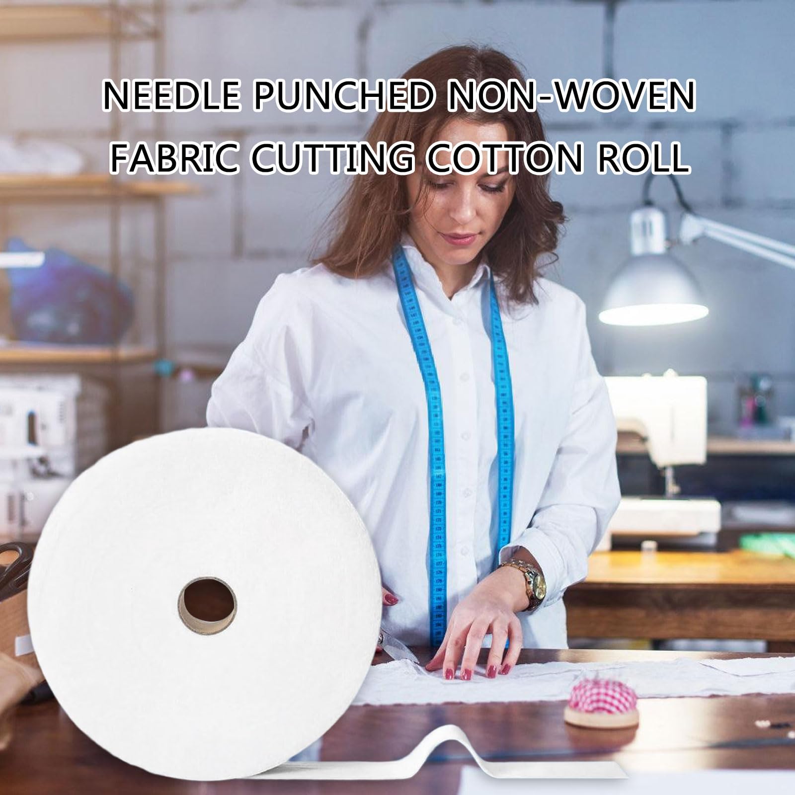 HUANGANG 2Pcs Cotton Blend Batting Roll 76yd/Roll 2-1/4Inch Wide Needle-Punched Cotton Batting For Upholstery Craft Braided Rug