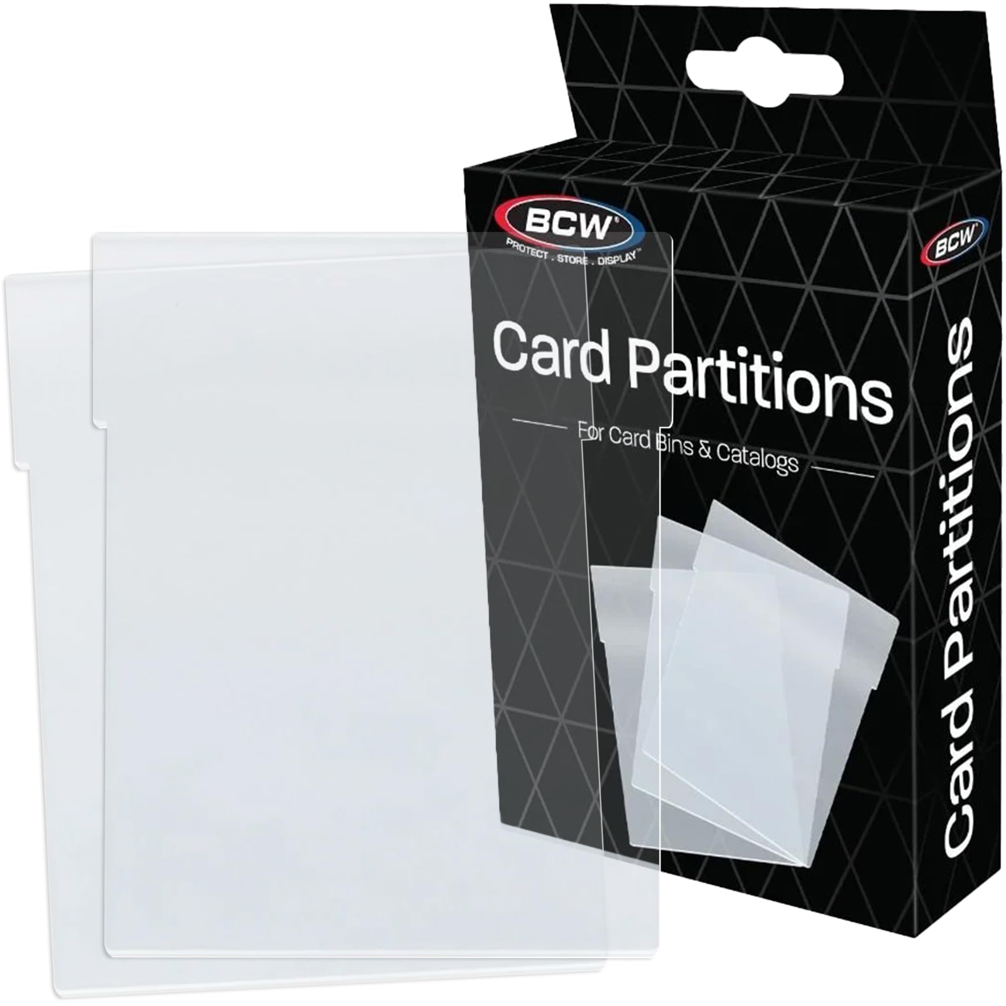 Clear Partitions - 12 Pack | Compatible With Card Bins & 6 Drawer Catalog | Trading Card Storage & Organization | Durable Divider System for Protection | Bin Partitions Dividers