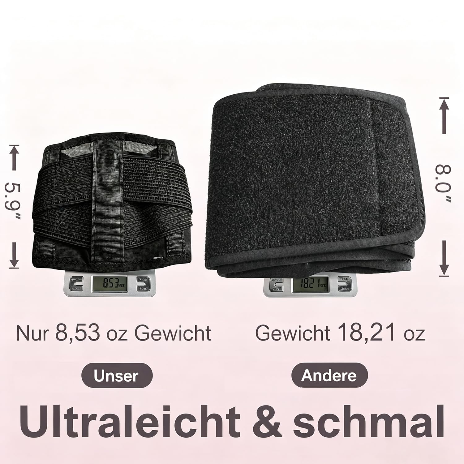 cybryeh Ultra-atmungsaktive und dünne Rückenstütze bei Rückenschmerzen im unteren Rücken – leichter, verstellbarer Rückenstützgürtel für Damen und Herren