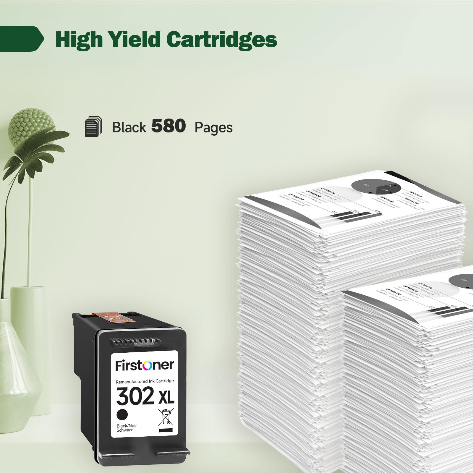 WEWANT Remanufactured HP 302XL 302 XL Cartucce D'inchiostro Combo Pack (Nero, Co - Foto 8