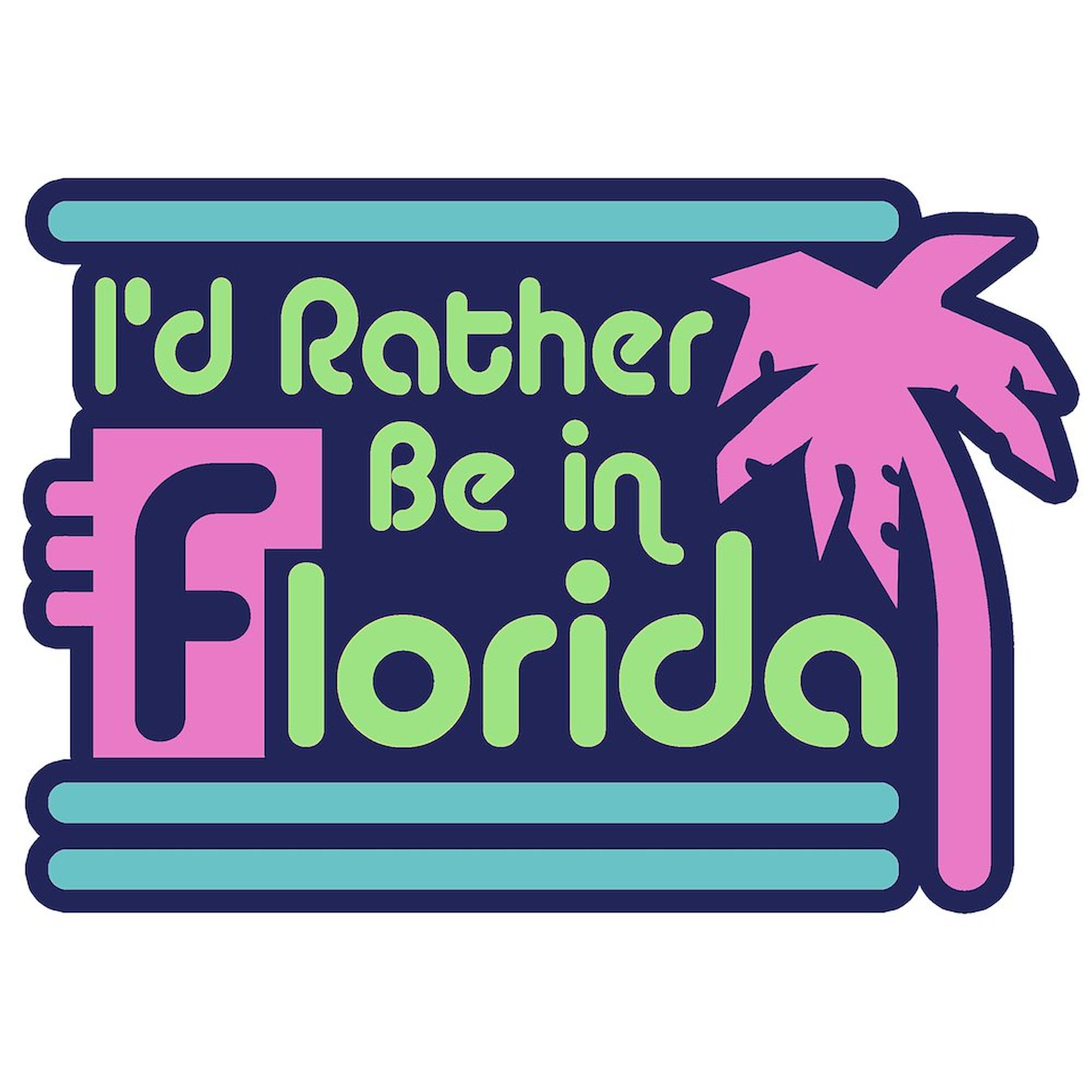 CafePress I'd Rather Be in Florida Oval Car Bumper Sticker