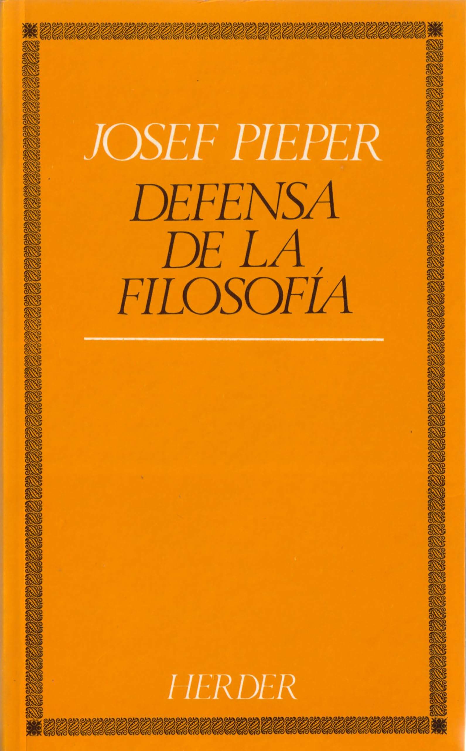Defensa de la filosofía (fuera de colección)