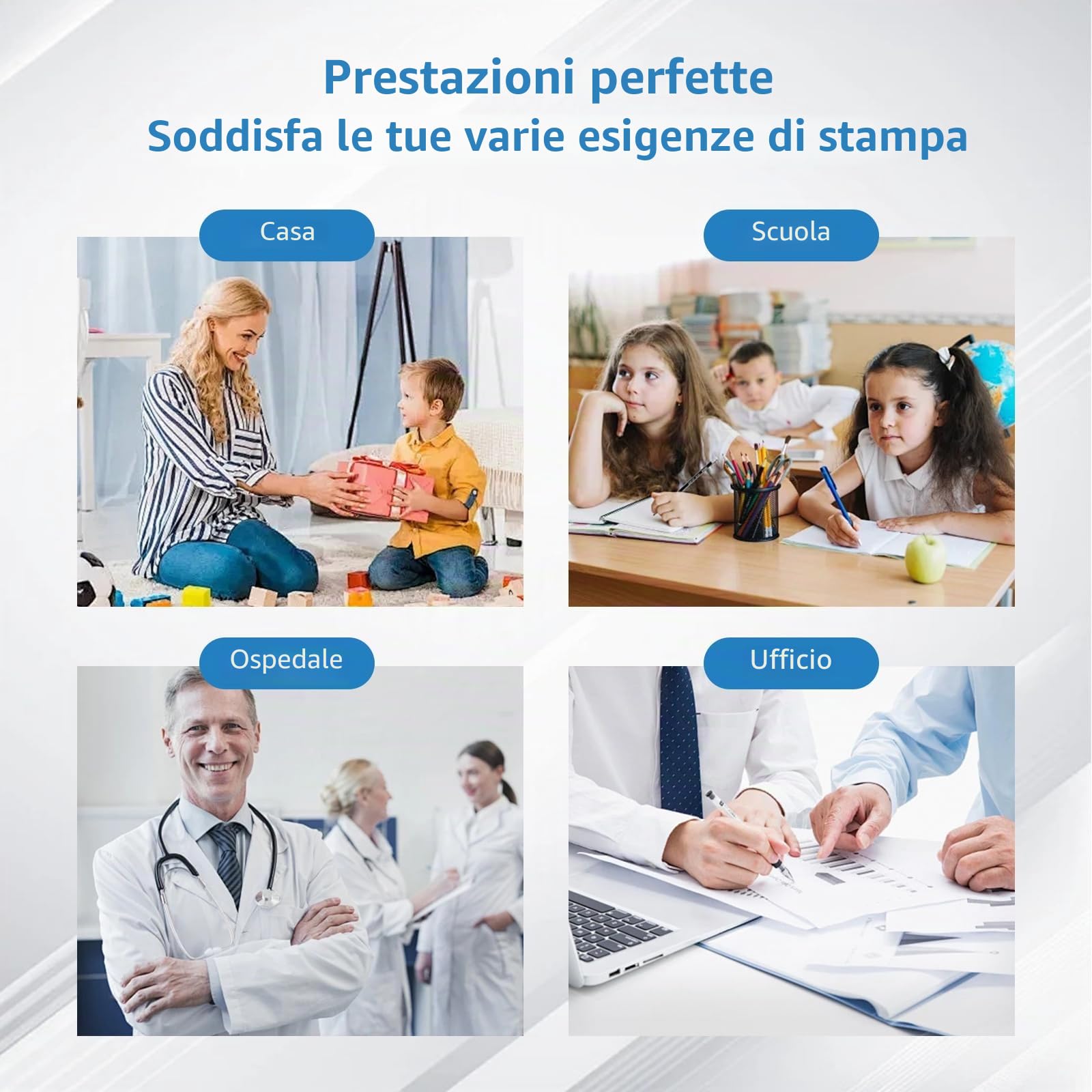PP-100 PP-50 PJIC1 PJIC2 PJIC3 PJIC4 PJIC5 PJIC6 - Cartuccia di inchiostro rigenerata per EPN PP-100N11 PP-50BD PP-50II PP-100II PP100III (6 pezzi)