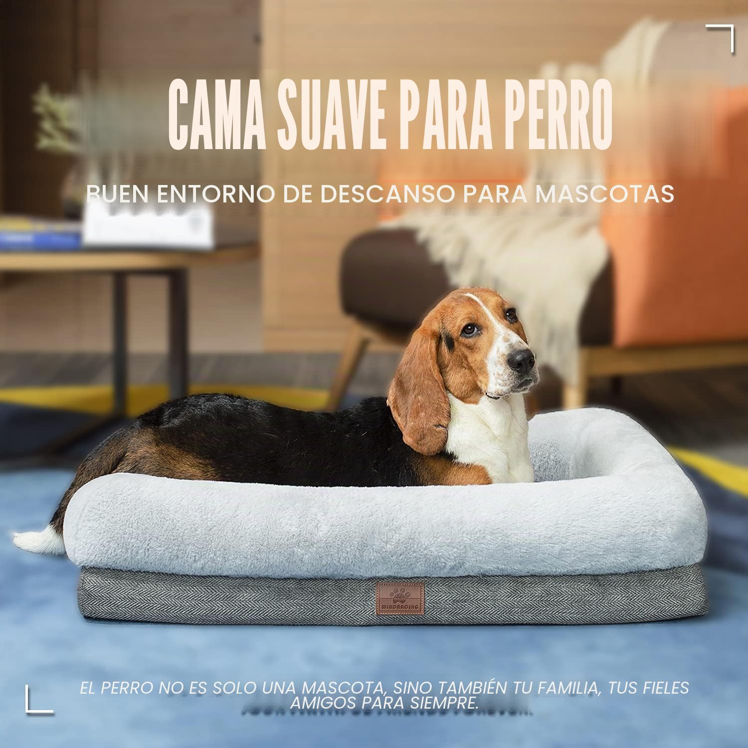 Cama ortopédica para Perros Grandes y Perros medianos, sofá Cama para Perros con Forro Impermeable y Funda extraíble Lavable, Cama para Cachorros, Cama para Mascotas