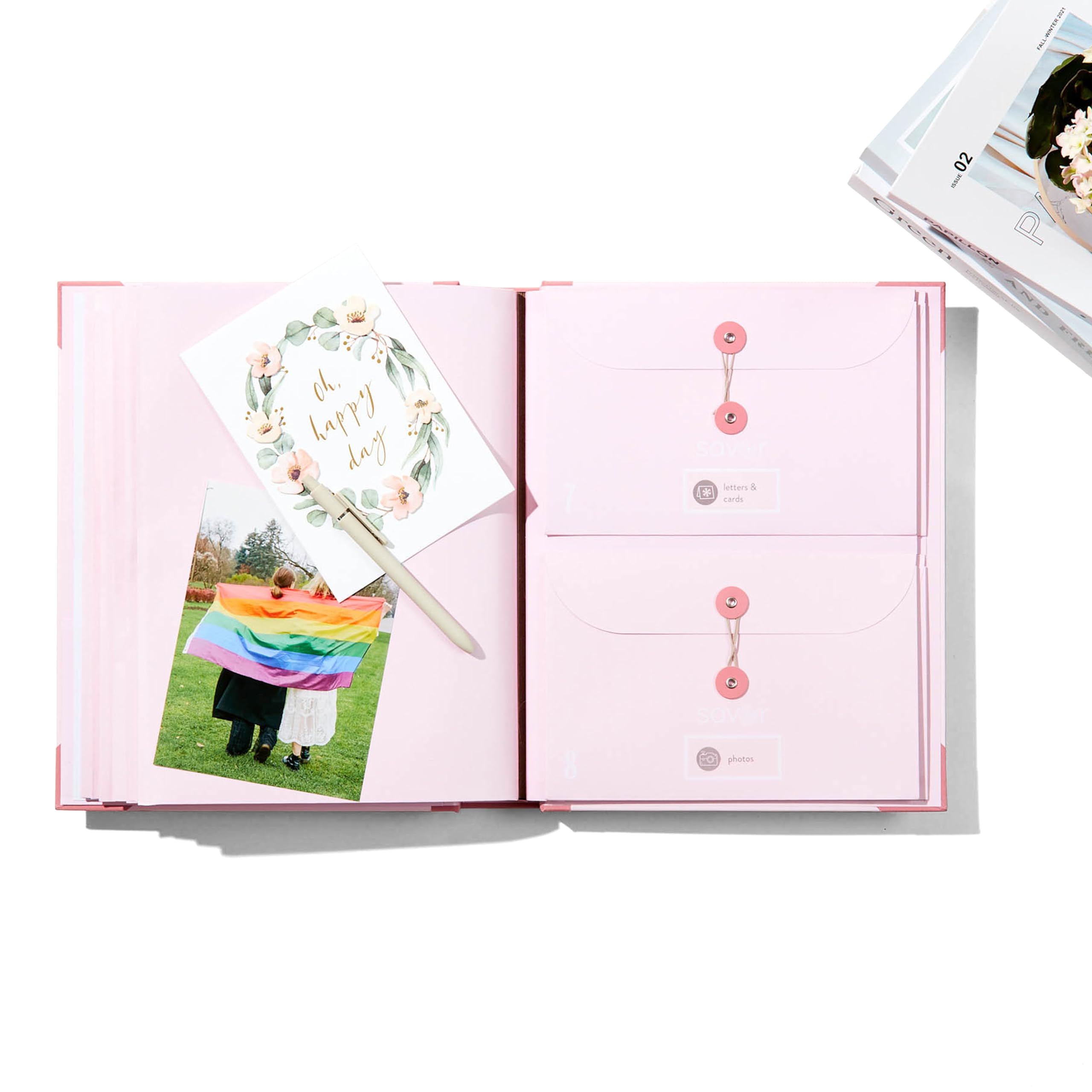 The Folio® - Organizer per documenti importanti, di Savor | Raccoglitore con etichette guidate, senza acidi, con 10 tasche, porta documenti per documenti domestici, documenti legali e medici (rosa)