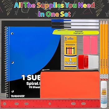 Amazon.co.jp: 20 Piece School Supplies for K-12 Kids - Back