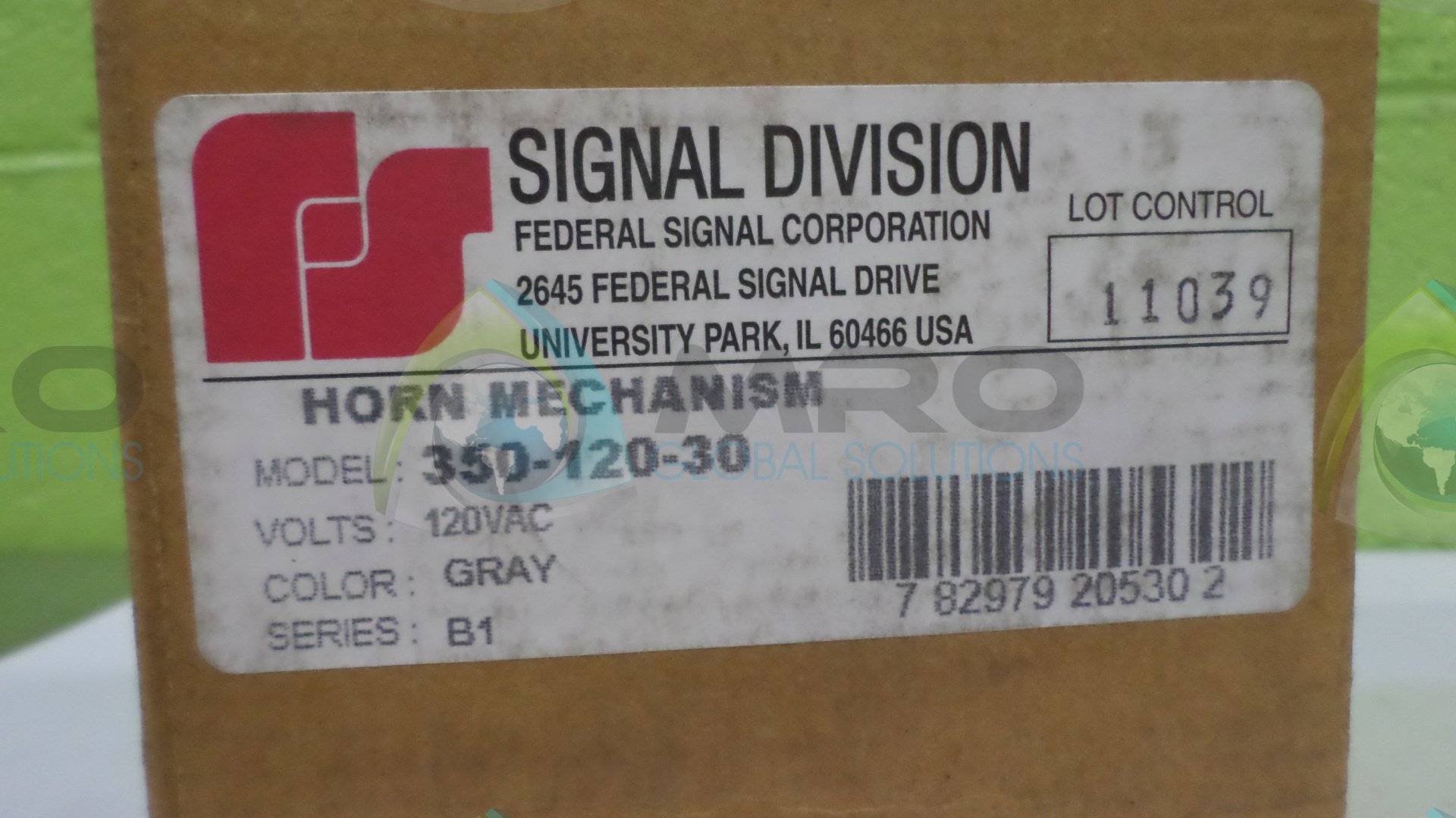 Vibratone Horn, 120VAC, 0.18 AC, Gray