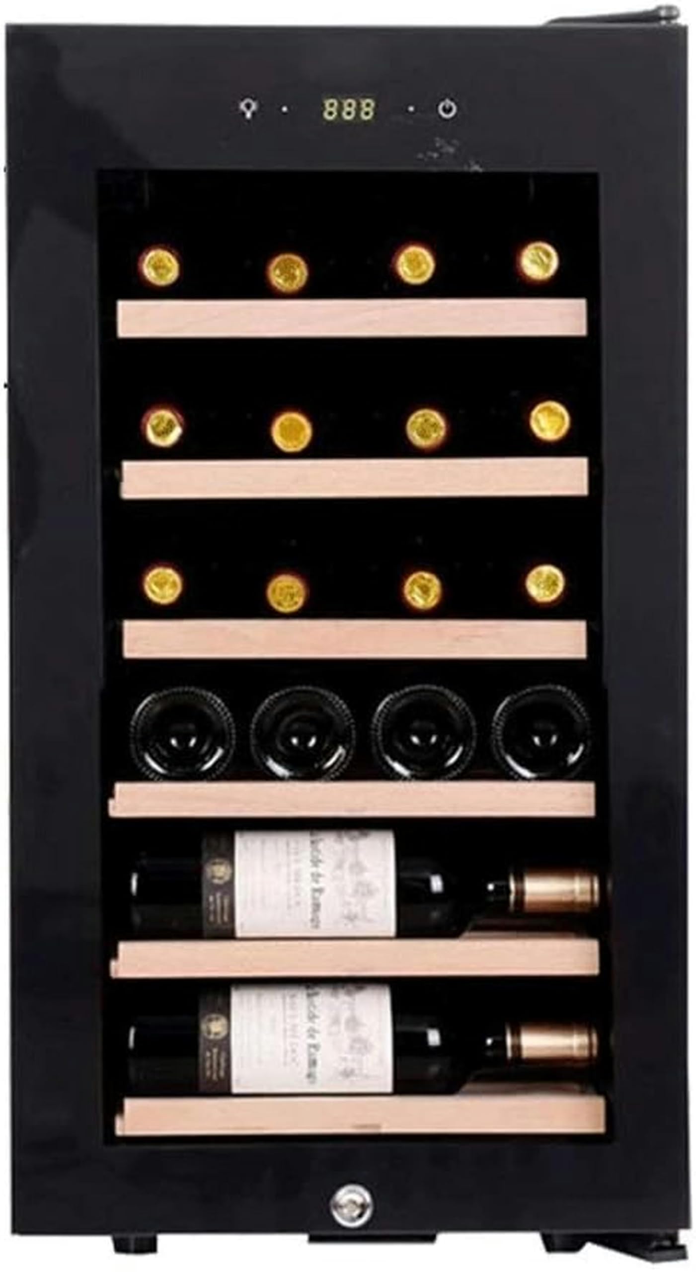 Glacière en Bois Massif, Refroidisseur De Vin À Température Constante, Petit Compresseur Domestique, Réfrigérateur Indépendant.