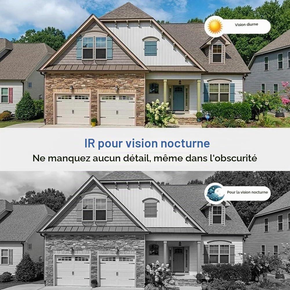 Eawfgtuw Z Interphone vidéo sans fil avec 3,5 pouces HD IPS, bidirectionnel, infrarouge, pas de WiFi nécessaire, système d'entrée de porte pour la sécurité de la maison, blanc