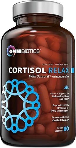 OmniBiotics Suplemento de cortisol para mujeres y hombres - Manager alto de cortisol con Ashwagandha, L-teanina, extracto de magnolia,