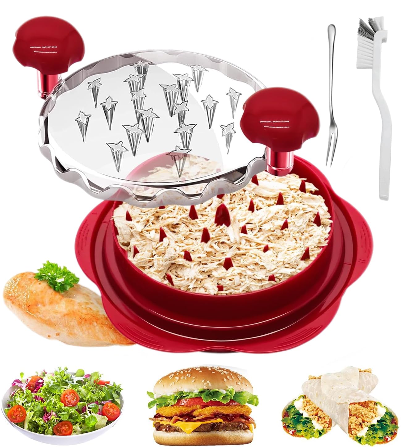 Eahsap Cortadoras Cortadoras De Pollo, Herramienta De Trituradora De Pechuga Pollo