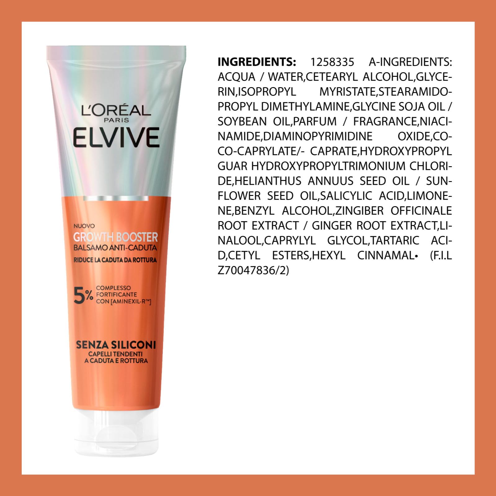 L'Oréal Paris Elvive Kit Anticaída para Cabello Dañado Growth Booster con Champú 200ml + Acondicionador 150ml + Suero 102ml Fórmula con Aminexil-R Niacinamida Extracto de Raíz de Jengibre - Juego de 3