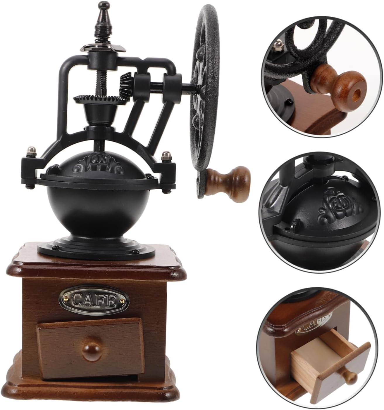 Manual Hand Coffee Grinder Vintage Style Hand Crank Coffee Maker for Home Use