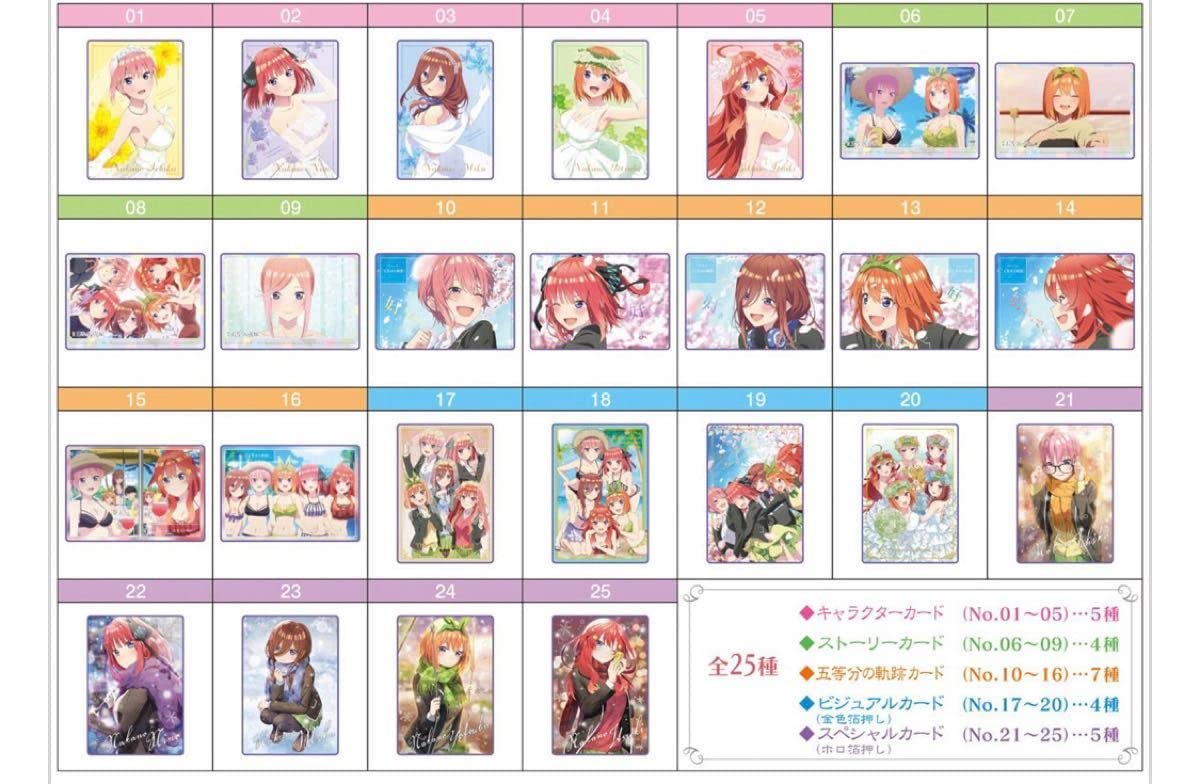 Amazon.co.jp: 一部バラ売りOK、全部 五等分の花嫁 ウエハース新弾 