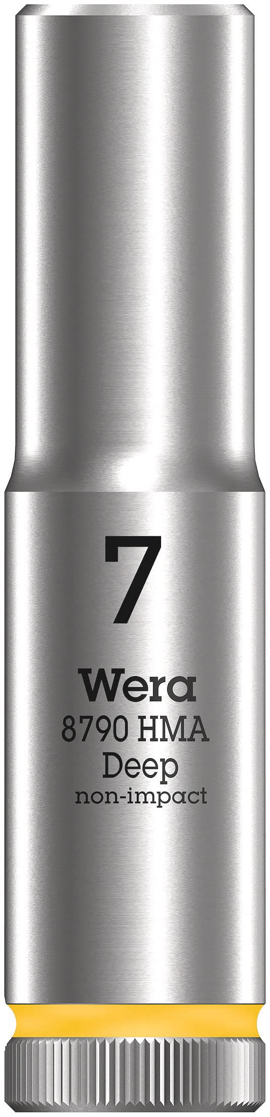 Wera 05004504001 8790 HMA Deep Socket, Yellow, 7.0 mm