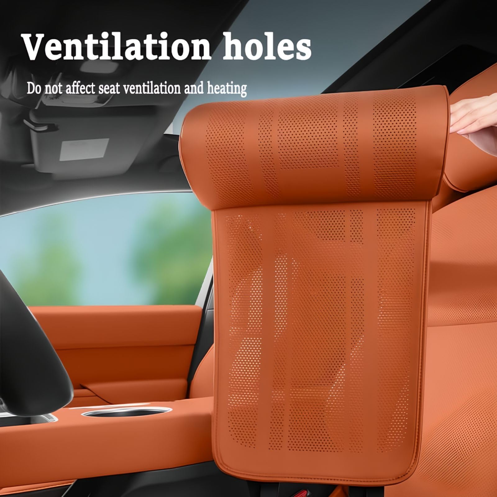 Autositz Verlängerung für Opel Combo E 2018-2025, Beinstütze Kissen PU-Leder Ergonomisch Kniekissen Komfort Autofahren Polster,Black