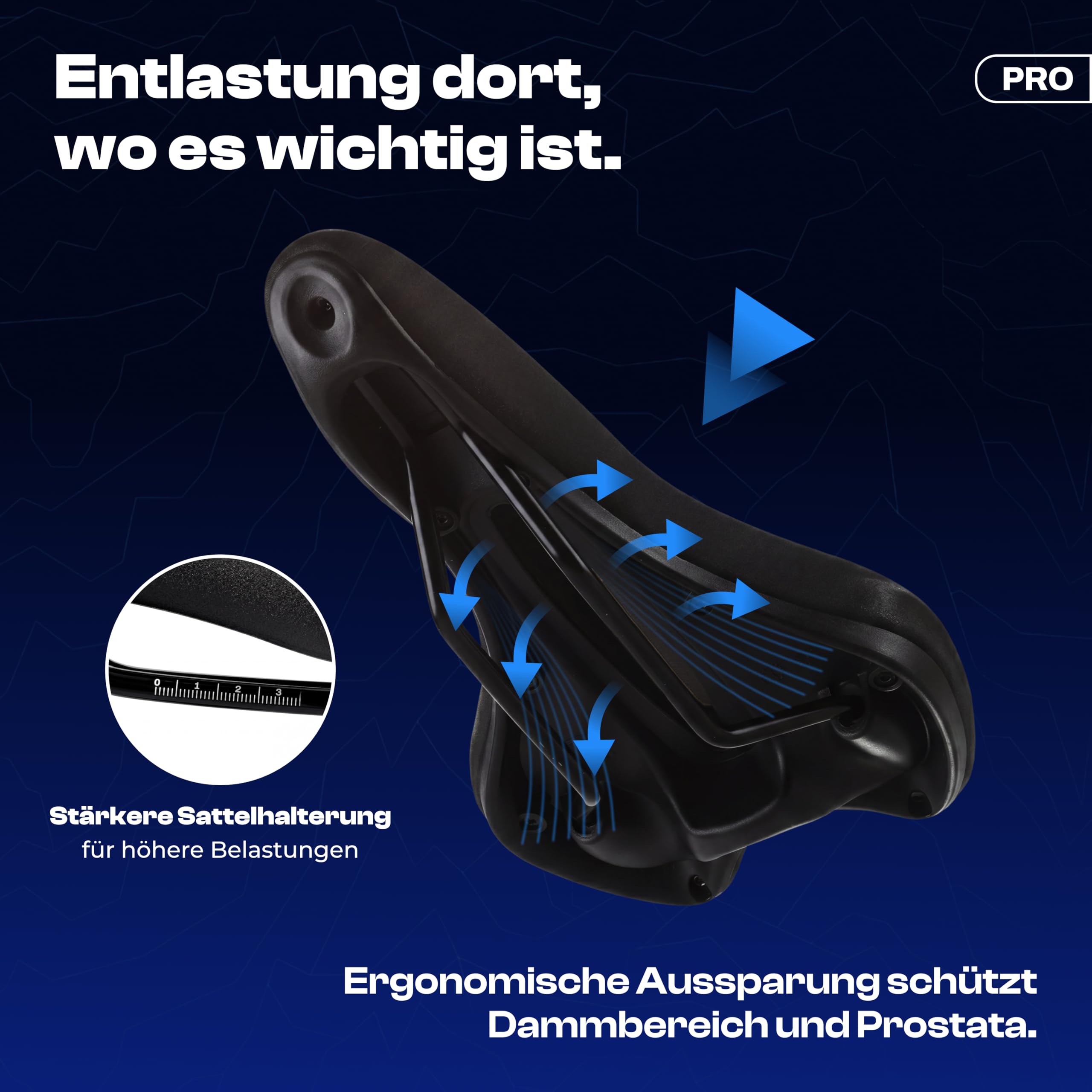 ALPENSATTEL® Ergonomischer Fahrradsattel [3D Memory Foam] - Fahrrad Sattel für Damen & Herren - Atmungsaktives Material für ideale Druckverteilung - Universelle Sattelhaltung für jedes Rad