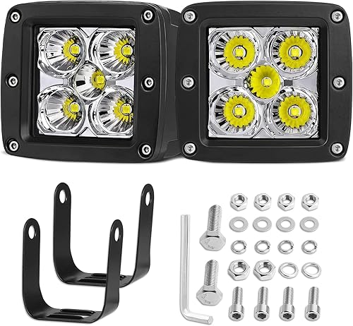 Roador - Cubitos LED, 50 W, luces de conducción cuadradas, luces de conducción todoterreno, luces LED de zanja, luces de marcha atrás para camión,