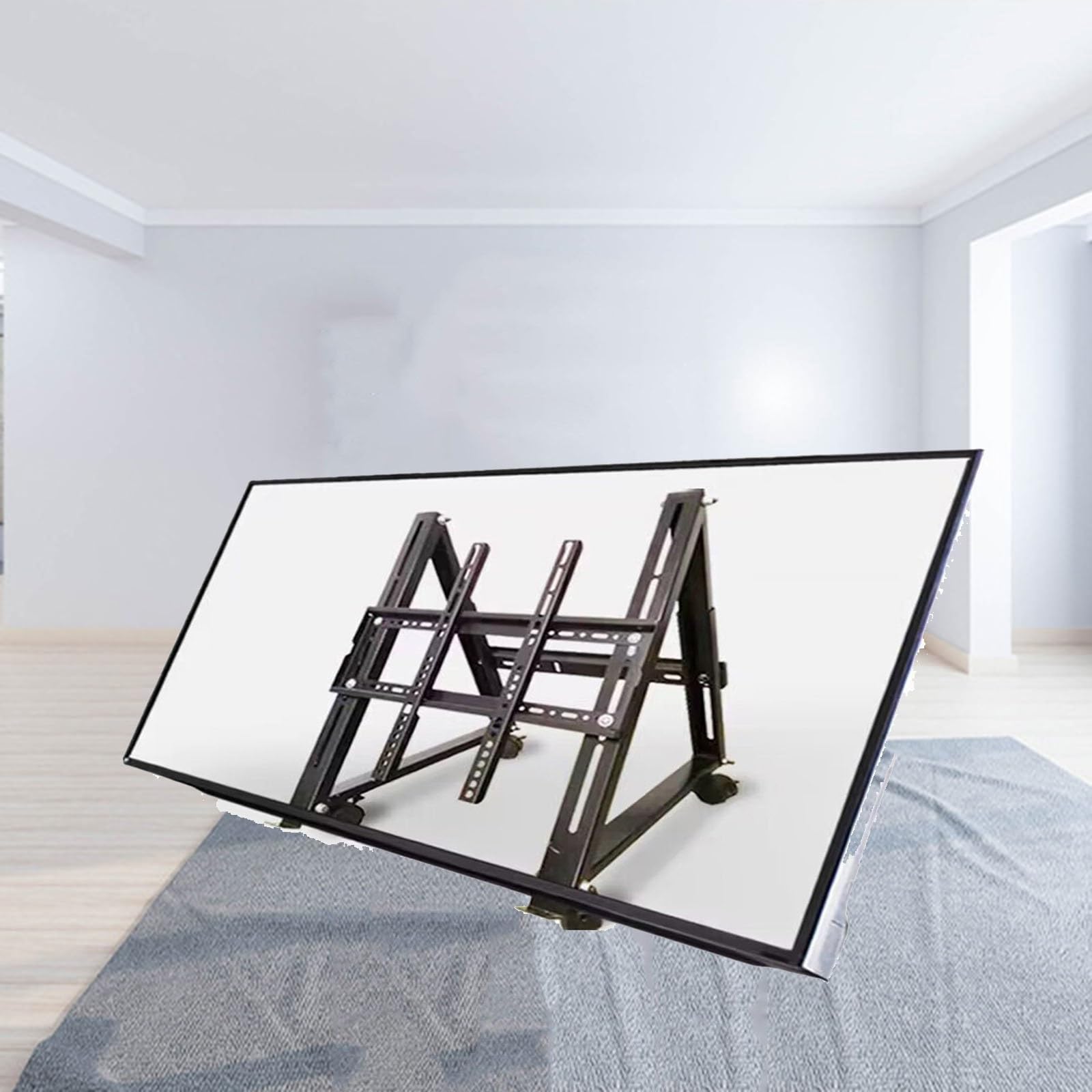 OLSKFUH Conference Room Podium Universal Tv Floor Stand - Rolling Tv Stand For 32-75 Inch Tvs Mobile Tv Stand Rolling Cart With Tilt Mount/Locking Wheels For Home Office Portable,