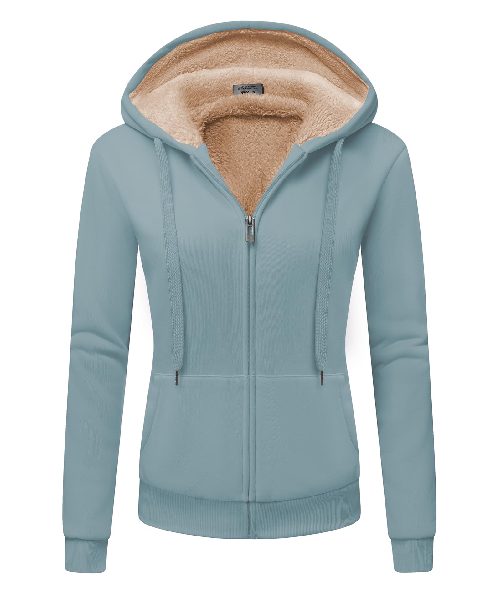 JACKETOWN Felpa con Cappuccio da Donna Giacca con Cappuccio da Donna con Cerniera di Base Spessa e Calda Maglione Maglione in Pile Maglione Slim Fit Autunno/Inverno Felpa Sportiva