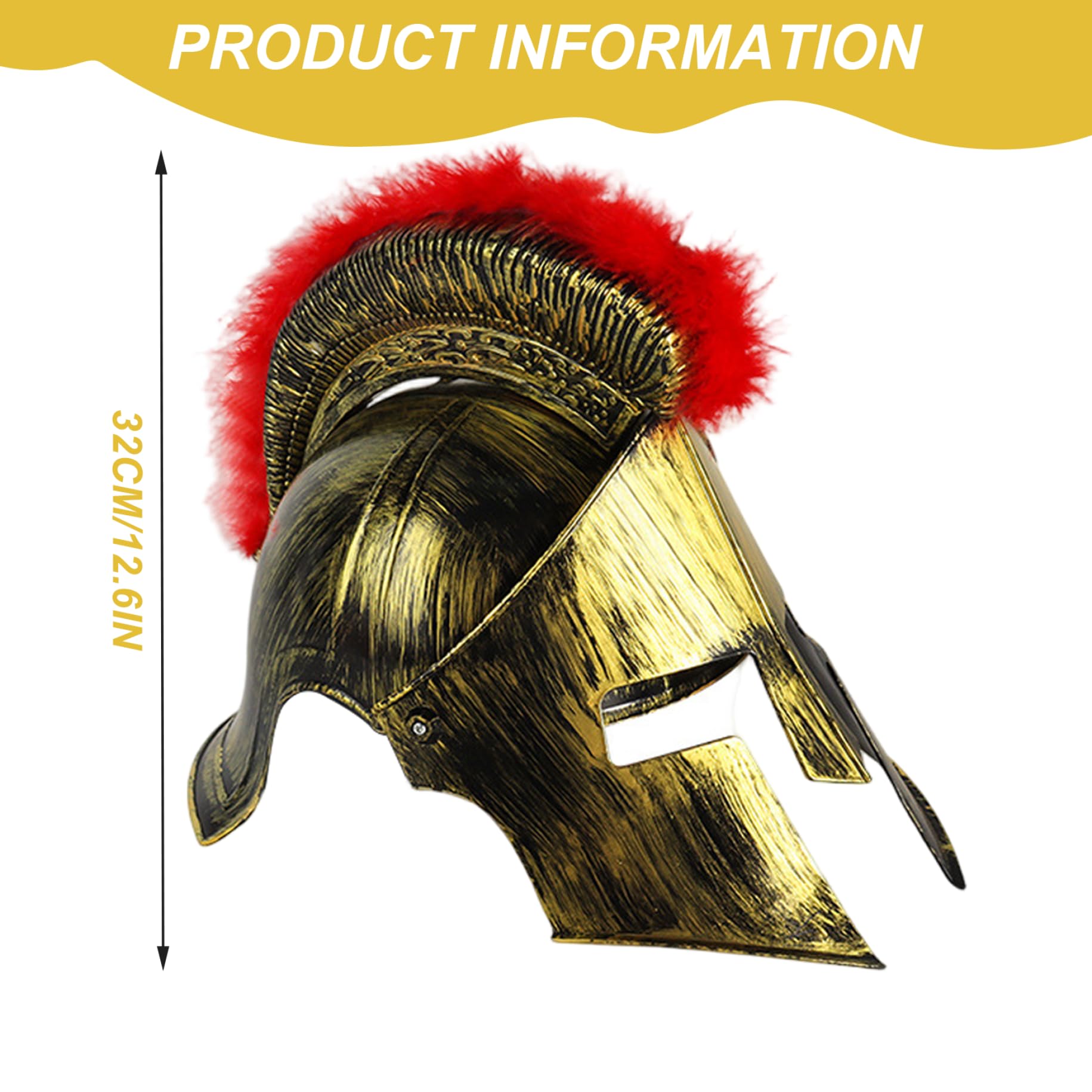 Costume da armatura medievale Antico elmo romano vichingo per giochi di ruolo di Halloween Sparta, elmo romano