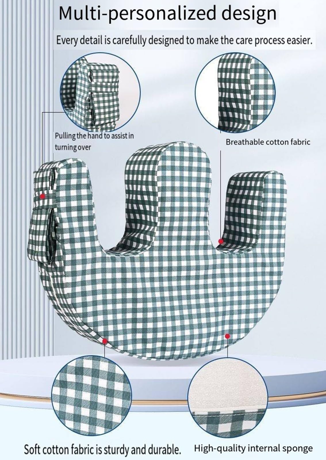 Dispositivo Rotazione Paziente Classe I, Cuscino Antidecubito A Forma di U, Supporto per Paraplegici E Anziani per Letto E Cura Domiciliare, Dispositivi di Assistenza per Sollevamento