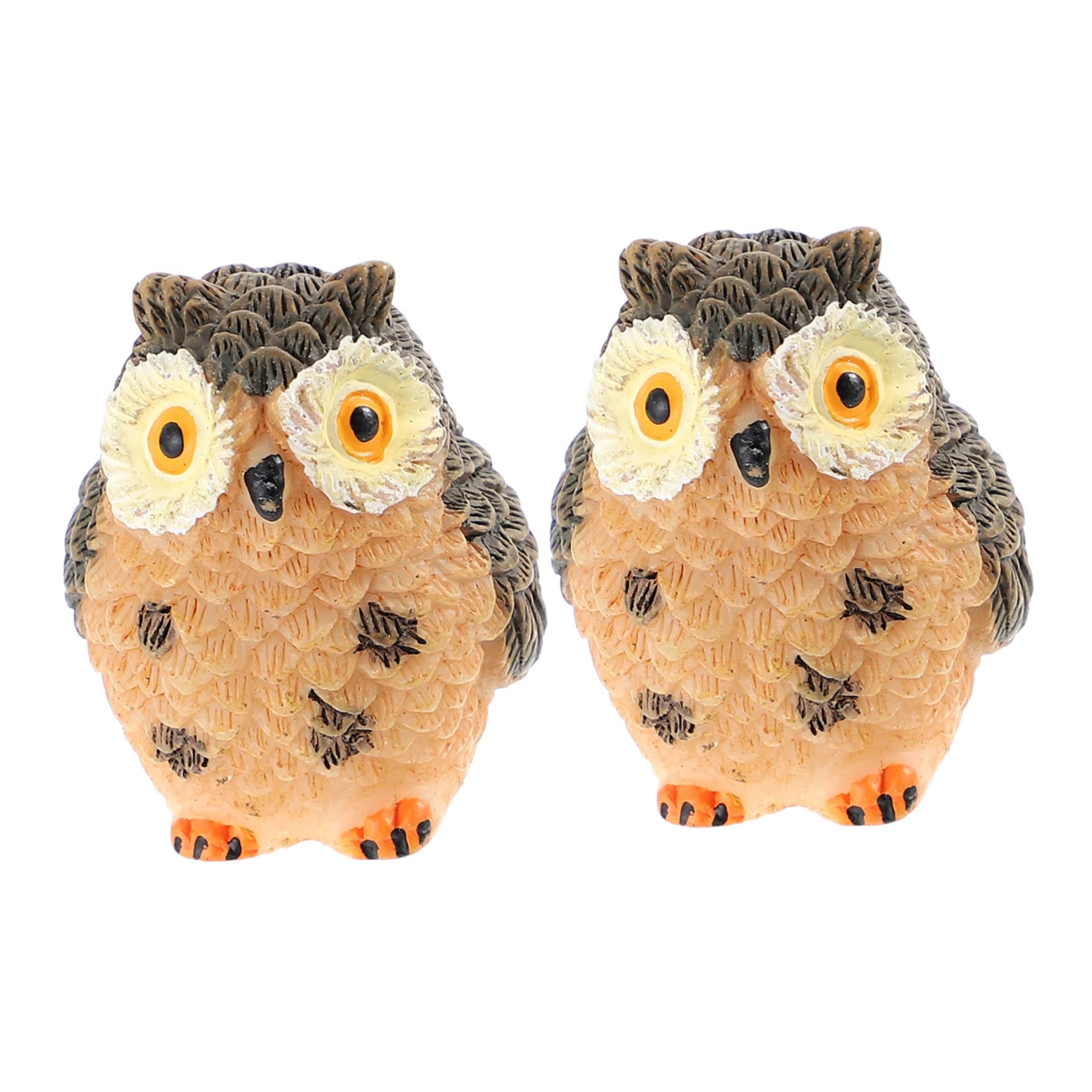 HANABASS Cake Decorating 2pcs Owl Artificiales Para Desktop Decor Toy Animals Lawn Landscape Owl Ornaments Mini Owl Garden Figurines Plastic Owl Ornaments Owl Statue Adorns Garden Statues Garden Owl