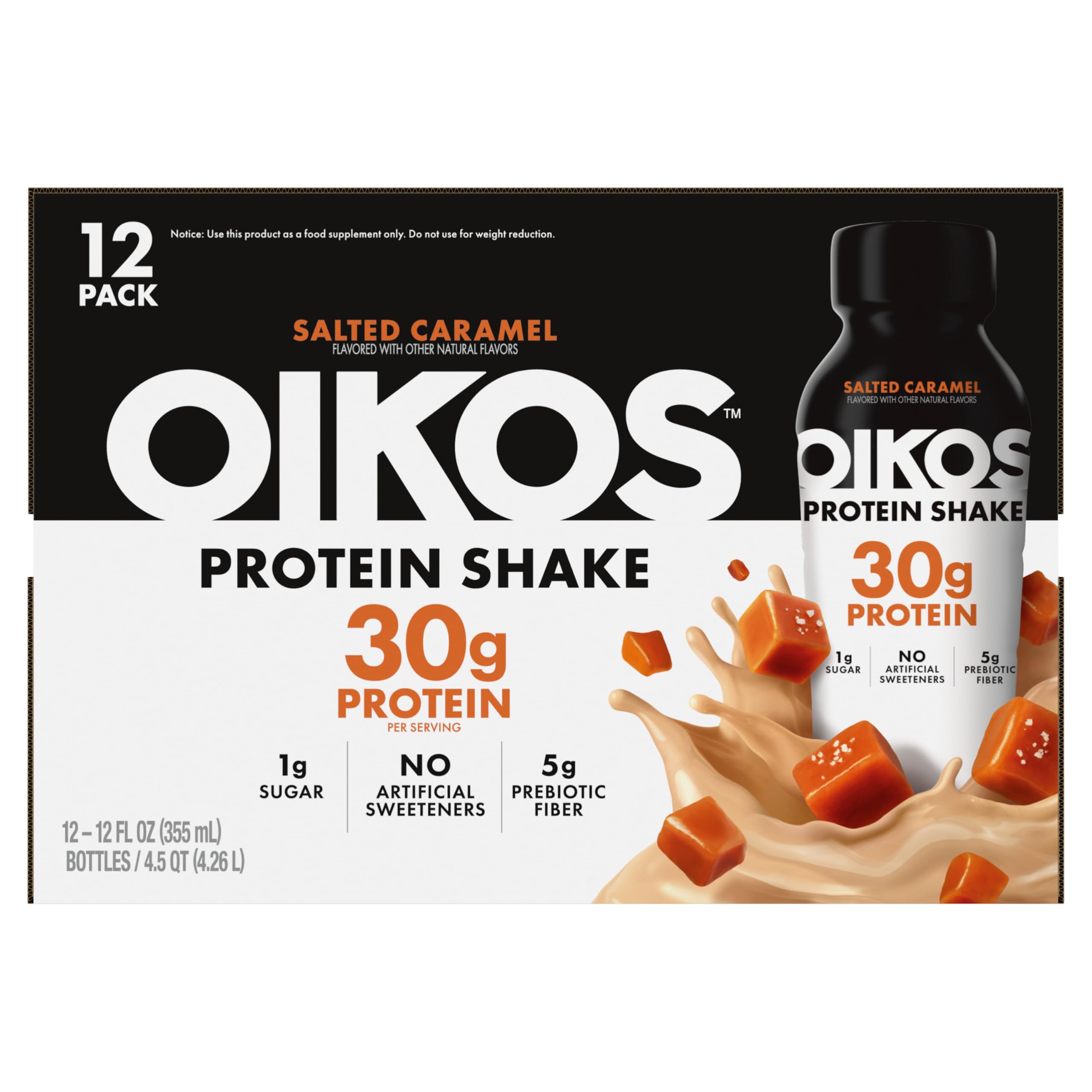 Oikos Protein Shake, Salted Caramel, 30g Protein, 12 fl oz, 12 Count — Amazon image 10