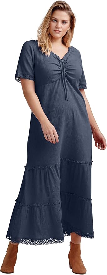 plus size gauze dress