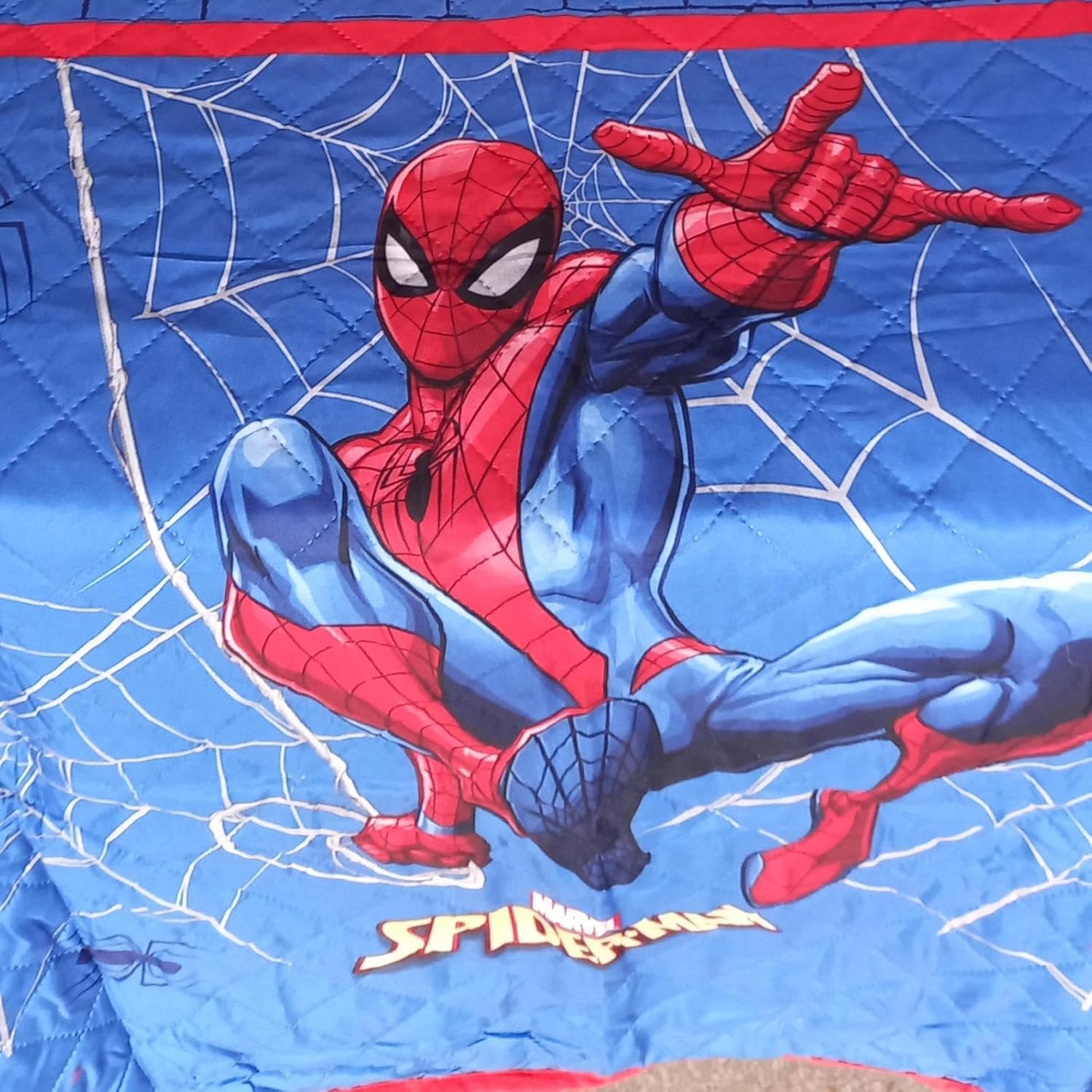 Disney Trapuntino Singolo Primaverile Estivo Personaggi Cartoons Copriletto Trapuntato Leggero Bambini (Spiderman)
