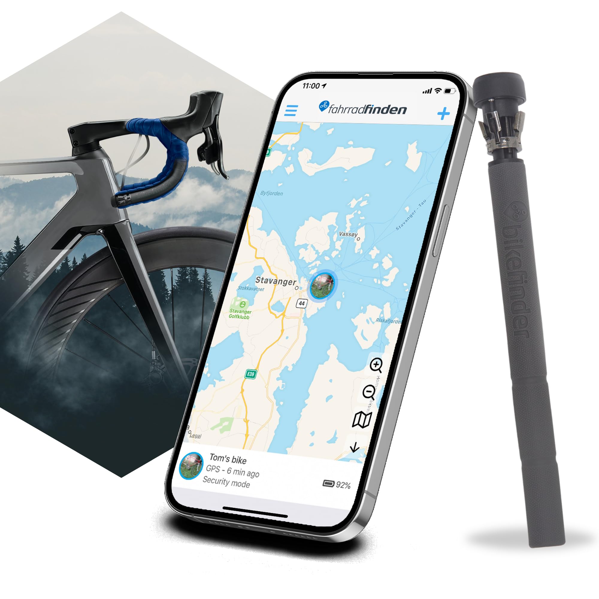 GPS Fahrrad Tracker im Lenker Versteckt, Anti-Diebstahl Ortungsgerät mit SIM Karte