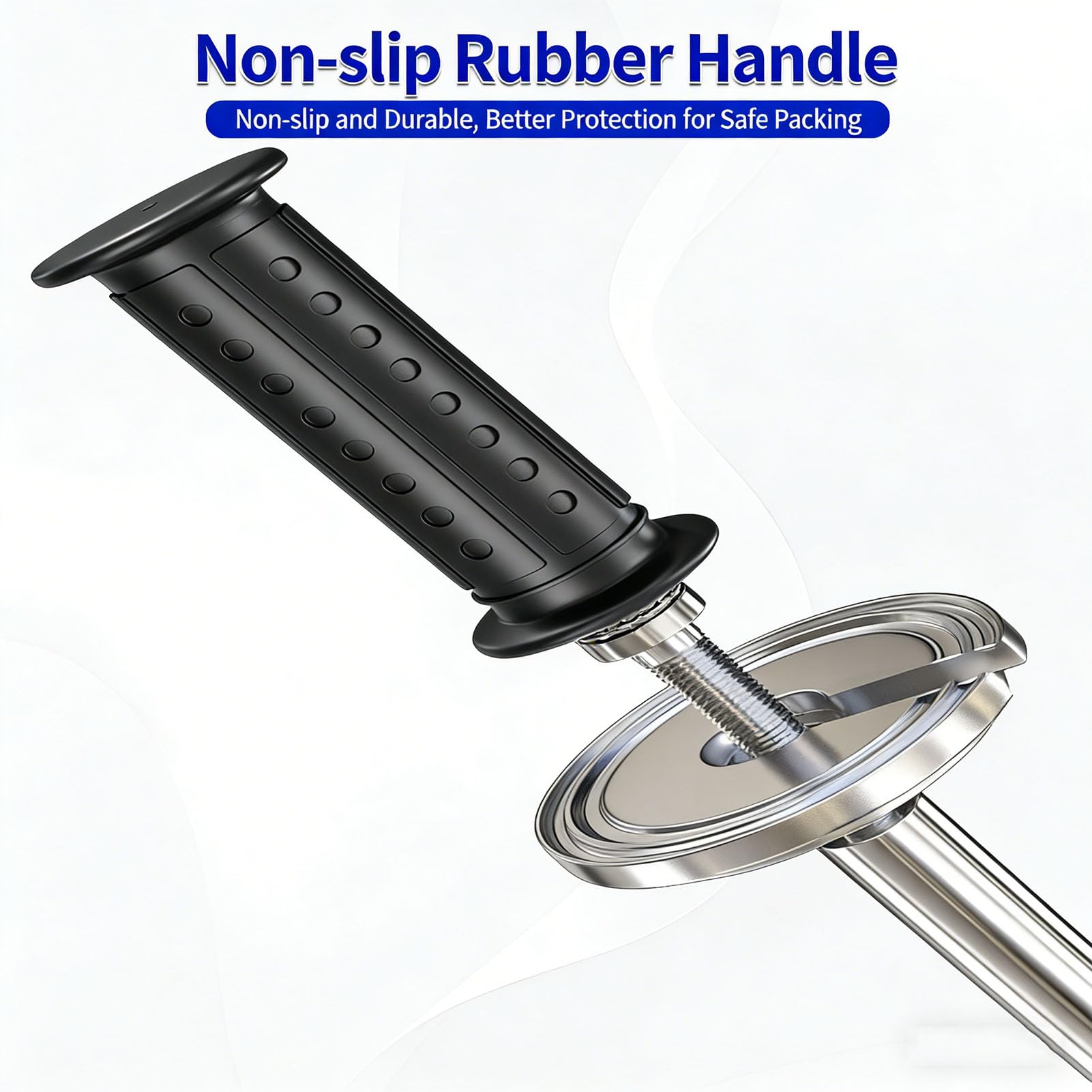 Mango para Film retráctil, dispensador de Film Estirable, Soporte para dispensador de Film Estirable, máquina de Embalaje Manual - Compatible con Ancho de Film de 11.8 a 19.6 Pulgadas