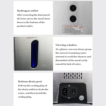 Amazon | 水素吸入器 300 ml/分、99.99% 高純度 H2 水素吸入器、5 つの