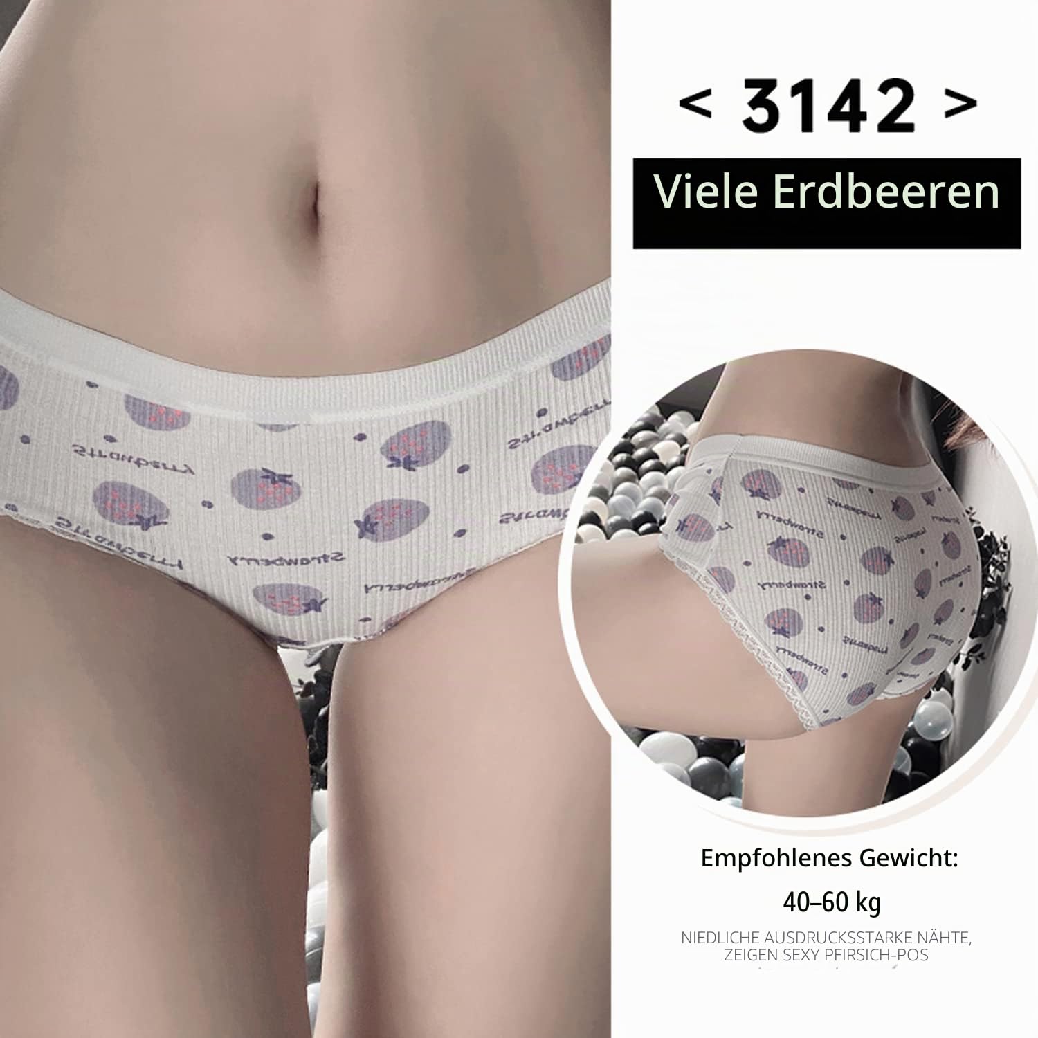 SINMIUANIME Damen Höschen Atmungsaktiv Baumwolle Slip Cosplay Anime Print Unterwäsche Niedlich 5er Pack