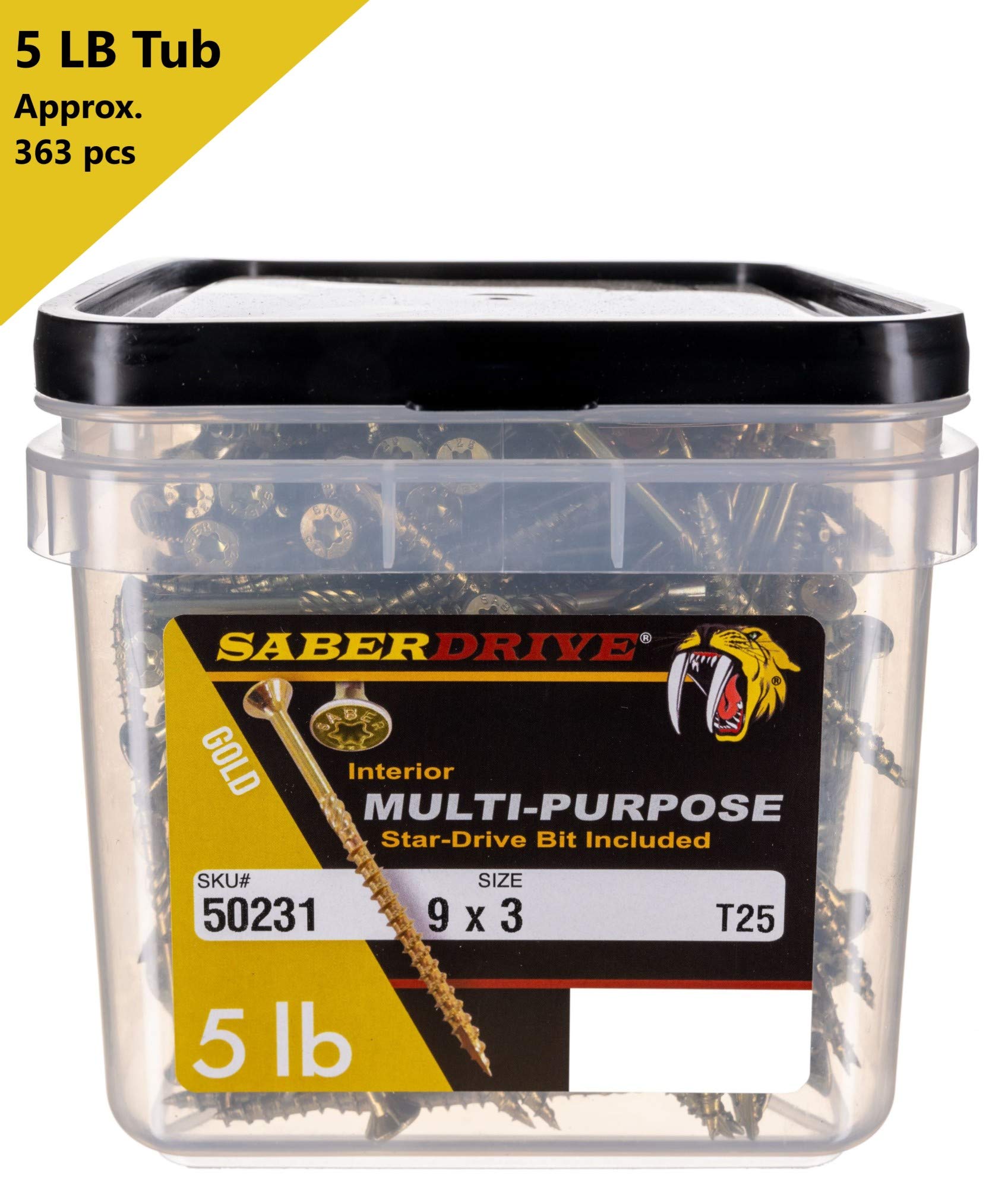 #8 x 1-1/4" Saberdrive Star Drive - Viti multiuso da costruzione 2,3 kg