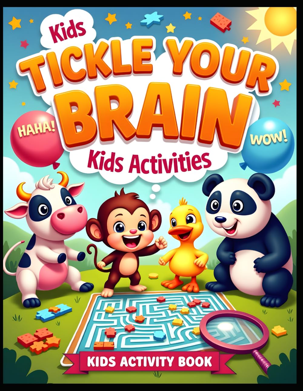 Tickle Your Brain – Kids Activities Book: Fun Animal-Themed Puzzles, Mazes, Word Games & Brain Boosting Activities for Curious Kids Ages 4–8