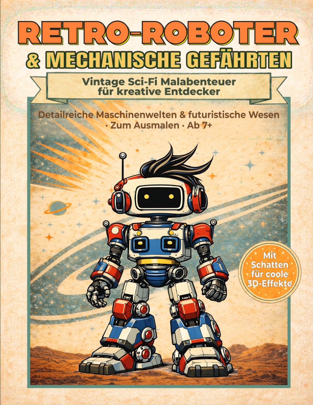 Retro-Roboter & Mechanische Gefährten: Ausmalbuch für Kinder & Jugendliche · Vintage-Sci-Fi-Malabenteuer für kreative Entdecker