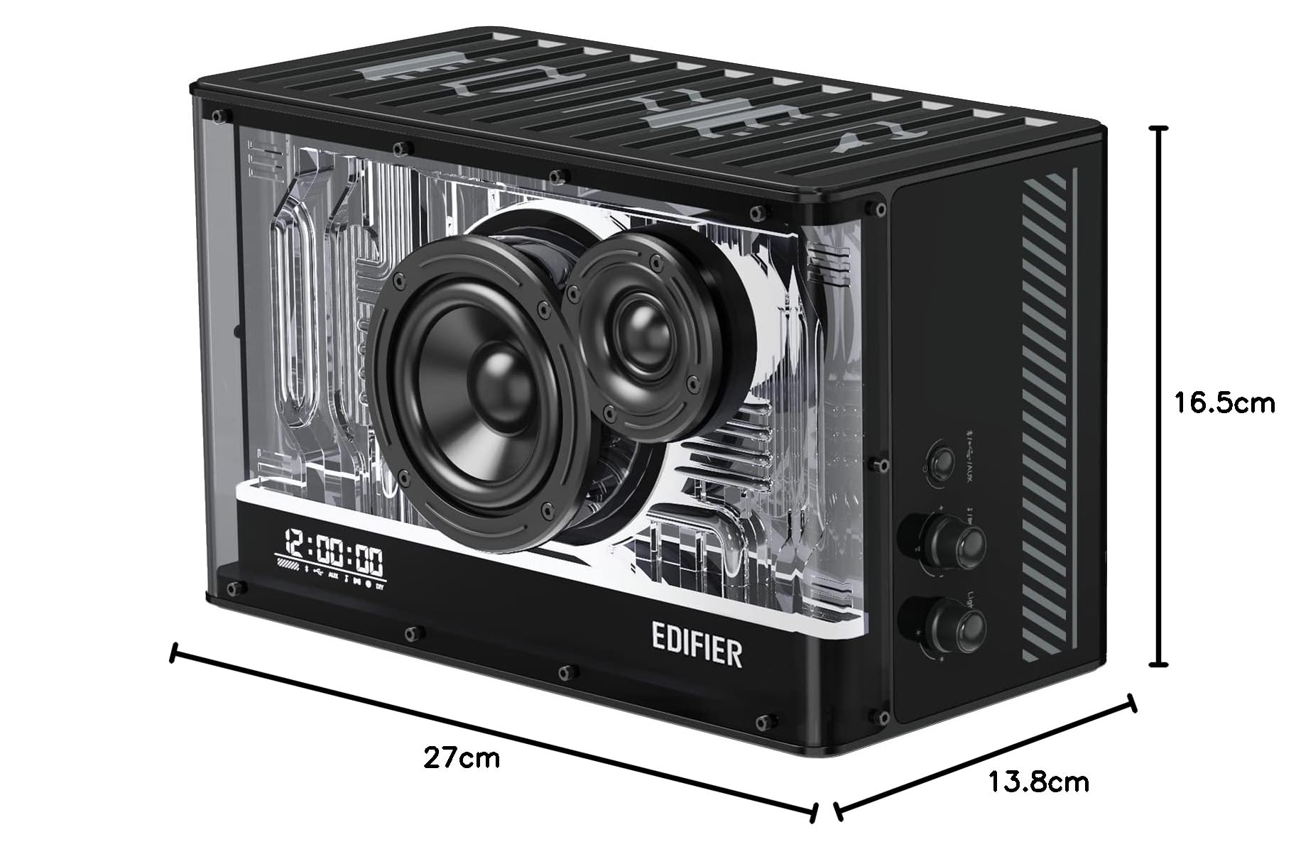 Edifier Sistema di altoparlanti Bluetooth compatto QD35 con effetti di luce RGB, Bluetooth V5.3 e due porte di ricarica ultraveloci. Audio Hi-Res certificato.