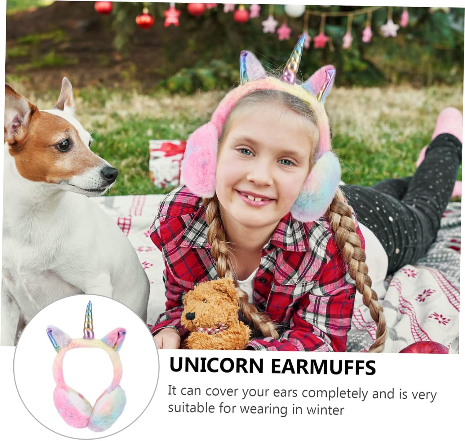 GALPADA 1pc Cartoon Earmuff Plush Ear Cover for Girls Ear Warmers for Christmas and Birthday Cute and Fun Design for Cold Weather
