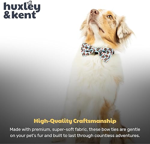 Miniatura 7 de Huxley & Kent Pajarita para mascotas  Castor arrojado con hoja (grande)  Accesorio de collar de pajarita  Divertidas corbatas para perros y gatos