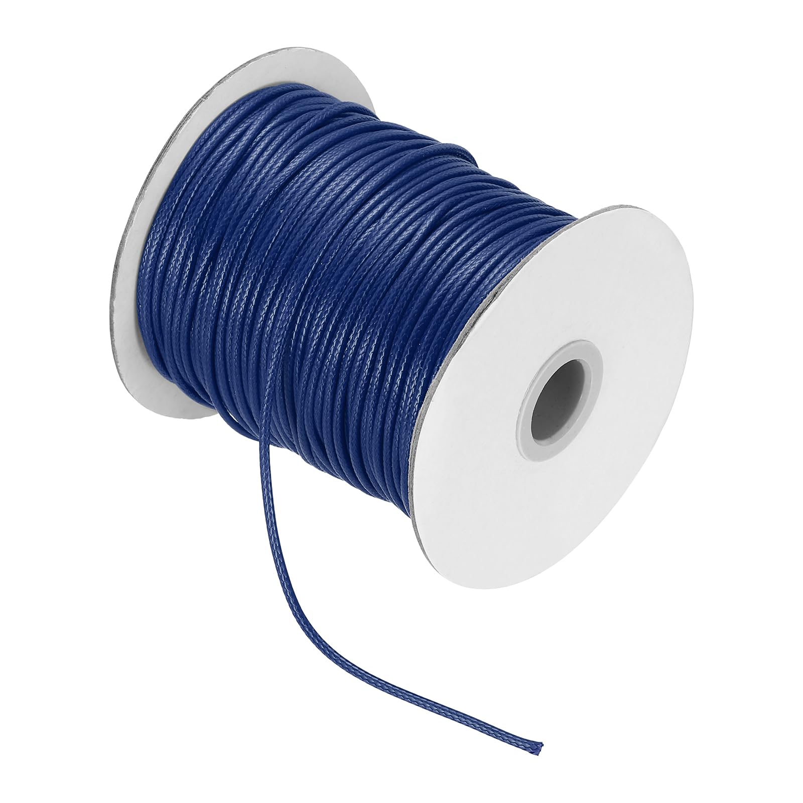 sourcing map Waxed Cord Thread 2mm 87 Yard Wax String, Dark Blue