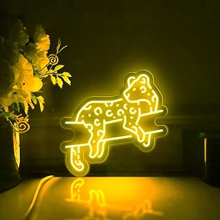 Jaguar, Leopard, Safari Led Light Box, Leopard Lying On A Tree Wall Art Decor, Desktop Decoration (RGB Light, Small Size)