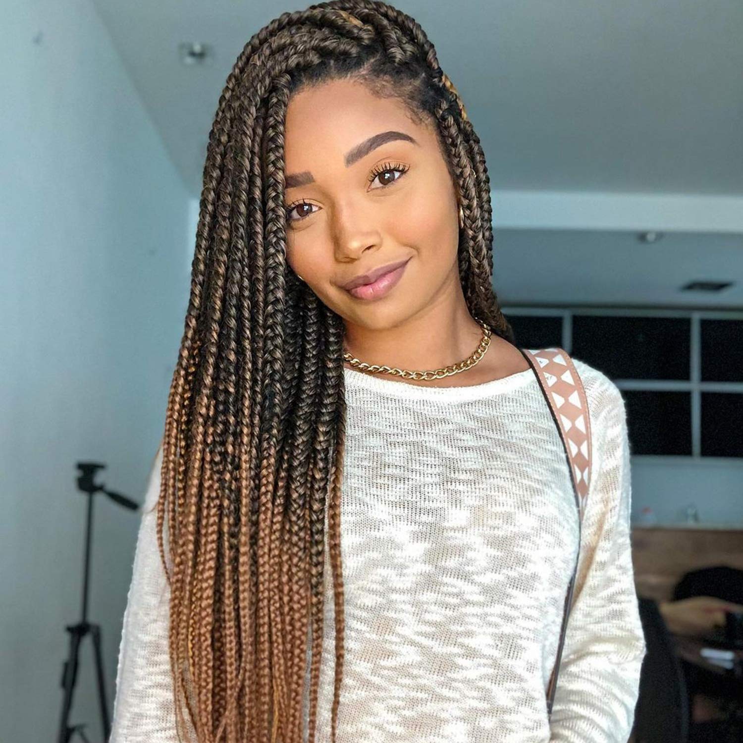 24inch 6packs Box Braids Crochet Hair Long Crochet Box Braids Synthetic