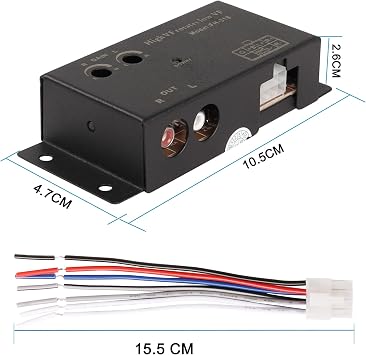 XMSJSIY Car Audio High to Low Converter Adapter Line Input to RCA Stereo Output Coverter for Car Subwoofer Amplifier Stereo -1 Pcs