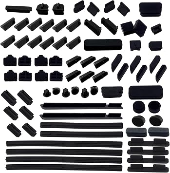 80 PCS Computer Laptop and Motherboard Anti-dust Plugs, 25 Types of Port Anti-dust Covers Stoppers for Computer Laptop and Motherboard - DO NOT Fit MacBook