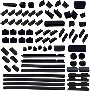 80 PCS Computer Laptop and Motherboard Anti-dust Plugs, 25 Types of Port Anti-dust Covers Stoppers for Computer Laptop and Motherboard - DO NOT Fit MacBook