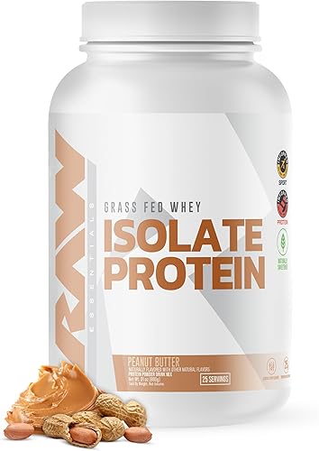 Vista 13 de RAW Proteína aislada de suero en polvo, chocolate oscuro, 100% alimentada con pasto para nutrición deportiva en polvo para crecimiento muscular