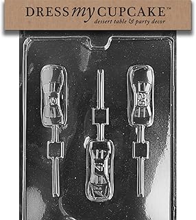 Dress My Cupcake DMCK084 Chocolate Candy Mold, Sports Car Lollipop