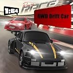 1:64 Scale Mini RC Drift Car, 4WD Desktop RC Drift Car (Blue) | 2.4GHz Handheld Mini RC Drift Car with LED Lights, Speed Switching Racing Sport Toy for Adults Teens
