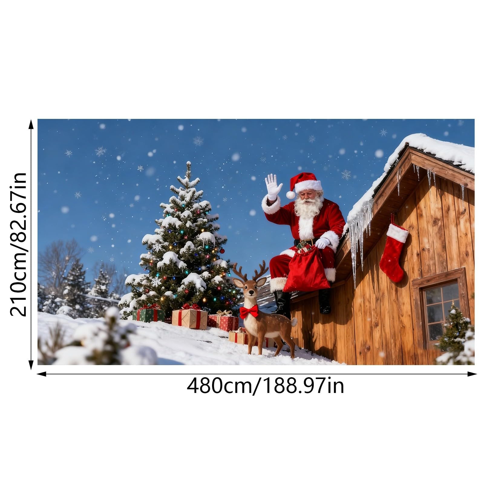 Cartel de bienvenida para garaje con muñeco de nieve de Papá Noel para puerta de garaje al aire libre
